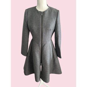 DKNY Gray A Line Full ZipLong Sleeve Jacket Dress Size 4